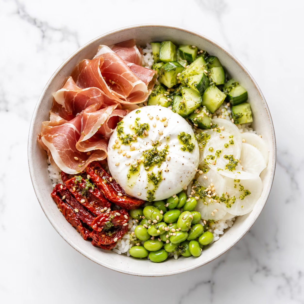 Poke Bowl Méditerranéen